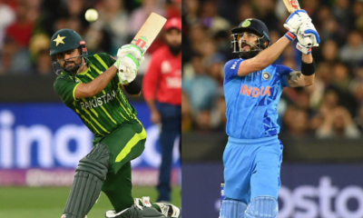 Babar Azam (left) and Virat Kohli (right)