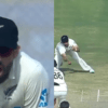 Daryl Mitchell yawning (left) and Daryl Mitchell dropping a catch (right)