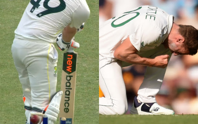 Anrich Nortje uproots Steve Smith’s middle-stump with an absolute 'snorter'