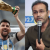 Lionel Messi (left) and Virender Sehwag (right)