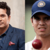 Sachin Tendulkar (left) and Arjun Tendulkar (right)