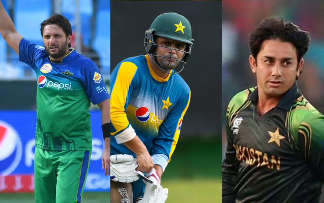 Shahid Afridi, Kamran Akmal, Saeed Ajmal