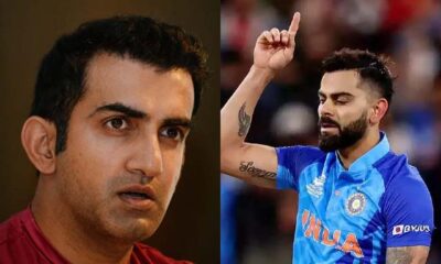 Gautam Gambhir (left) and Virat Kohli (right)