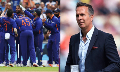 Indian Cricket Team (left) and Michael Vaughan (right)