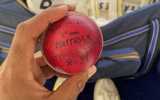 Jaydev Unadkat's Ranji Trophy ball