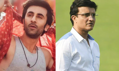 Ranbir Kapoor and Sourav Ganguly (Source - Twitter)