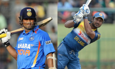 Sachin Tendulkar (left) and Kumar Sangakkara (right)