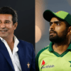 Wasim Akram (left) and Babar Azam (right)