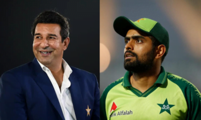 Wasim Akram (left) and Babar Azam (right)