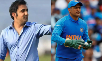 Gautam Gambhir (left) and MS Dhoni (right)