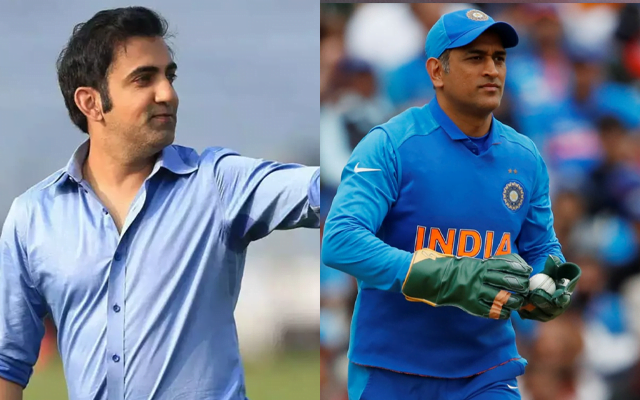 Gautam Gambhir (left) and MS Dhoni (right)