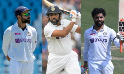 Kohli, Rohit and Jadeja