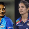 Harmanpreet Kaur (left) and Renuka Thakur (right)