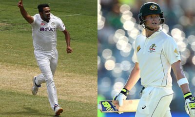 Ravichandran Ashwin (left) and Steven Smith (right)