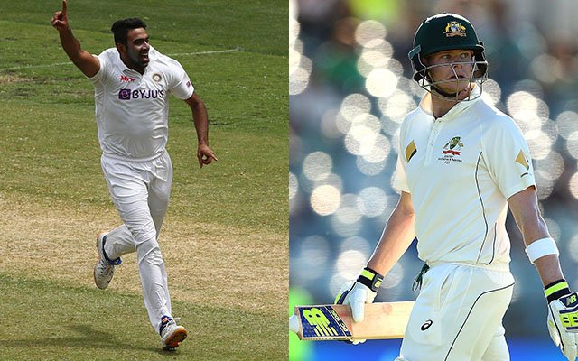 Ravichandran Ashwin (left) and Steven Smith (right)