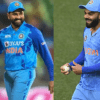 Rohit Sharma (left) and Virat Kohli (right)