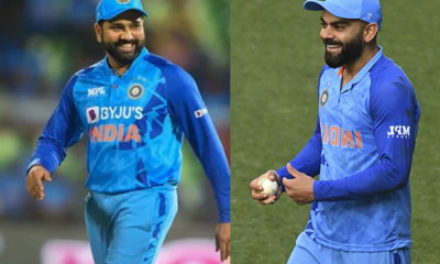 Rohit Sharma (left) and Virat Kohli (right)