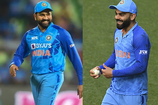 Rohit Sharma (left) and Virat Kohli (right)