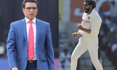 Sanjay Manjrekar (left) and Ravindra Jadeja (right)