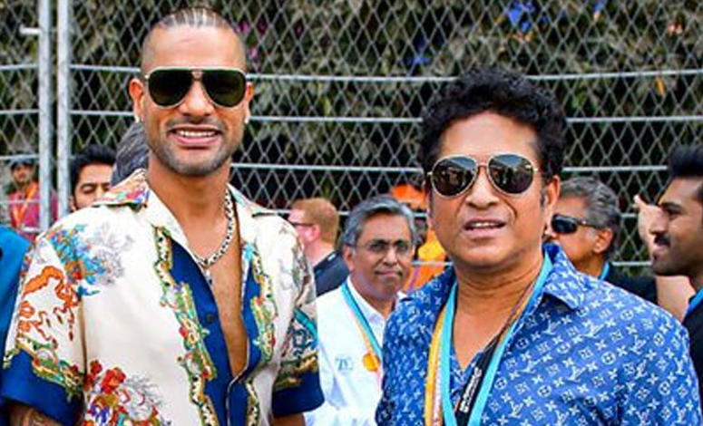Shikhar Dhawan and Sachin Tendulkar