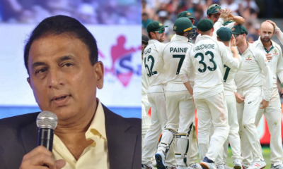 Sunil Gavaskar (left) and Australia Test Cricket Team (right)