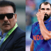 Ravi Shastri (left) and Mohammed Shami