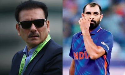 Ravi Shastri (left) and Mohammed Shami