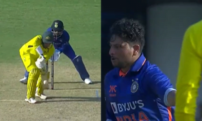 Alex Carey (left) and Kuldeep Yadav (right)