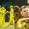 Australia Test Cricket Team (left) and David Warner (right)