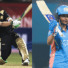 Brendon McCullum (left) and Harmanpreet Kaur (right)