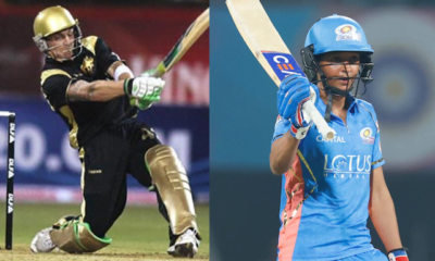 Brendon McCullum (left) and Harmanpreet Kaur (right)