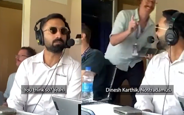 Watch Dinesh Karthik Rightly Predicts Umesh Yadav Hitting Six Off Nathan Lyon Video Goes Viral