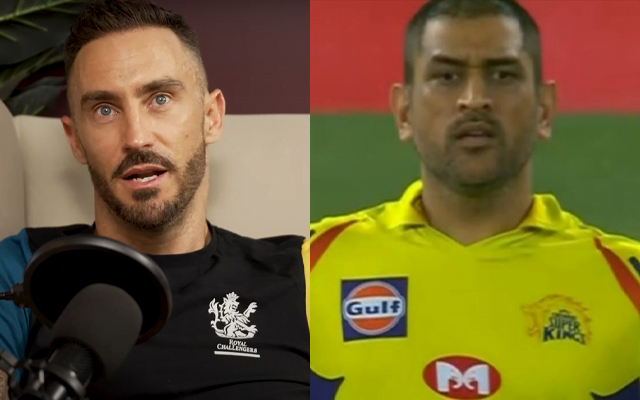 Faf du Plessis and MS Dhoni (Source - Twitter)