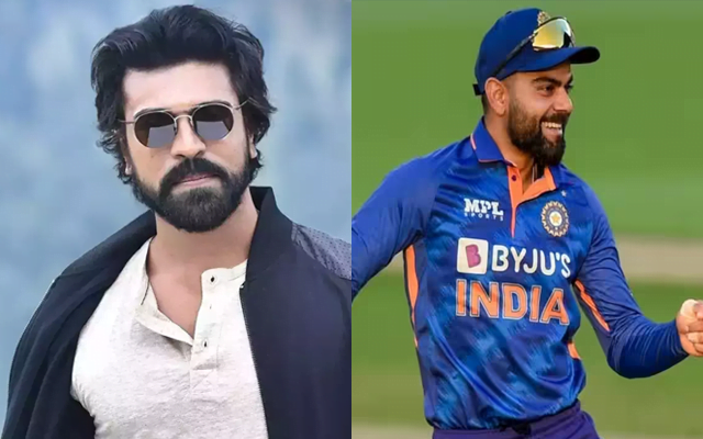 Ram Charan (left) and Virat Kohli (right)