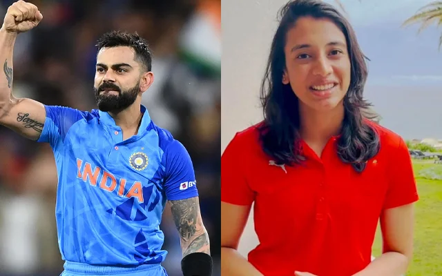 Virat Kohli (left) and Smriti Mandhana (right)