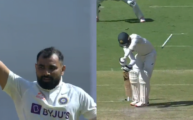 Mohammed Shami uproots off stump