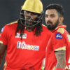 Chris Gayle (from the left) and KL Rahul