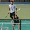 Virat Kohli and Anushka Sharma playing Badminton