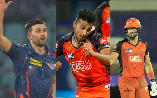 Mark Wood, Uman Malik and Aiden Markram (Source - Twitter)