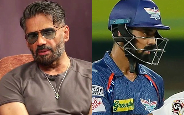 Suniel Shetty and KL Rahul (Source - Twitter)