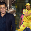 Salman Khan and Mahendra Singh Dhoni