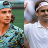 Lorenz Musetti and Roger Federer (Source - Twitter)