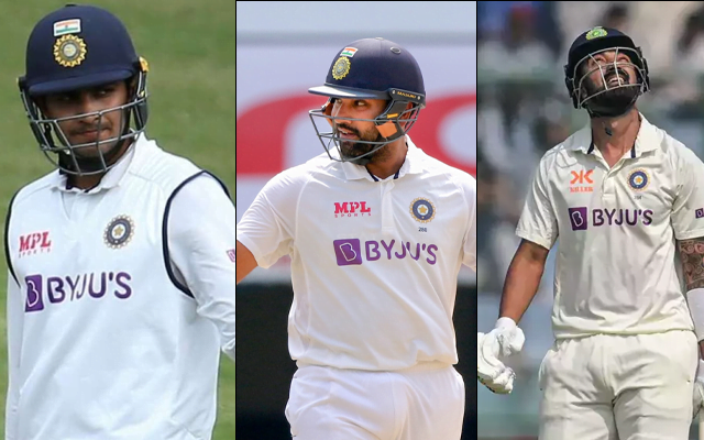 Shubman Gill, Rohit Sharma and KL Rahul (Source - Twitter(