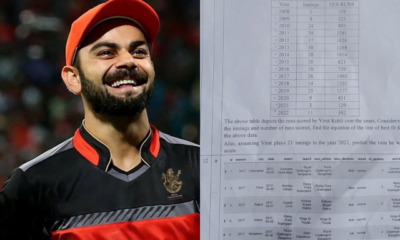 Virat kohli appears on question paper