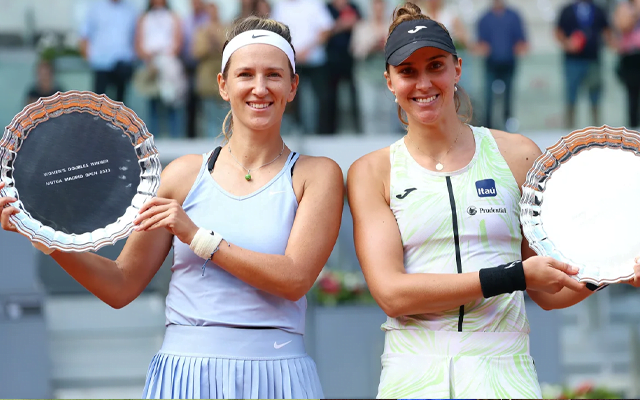 Beatriz Haddad Maia and Victoria Azarenka