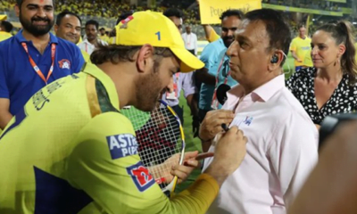 Gavaskar takes Dhoni's autograph