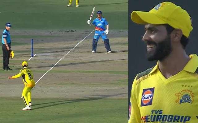 Jadeja's reaction Warner's sword celebration