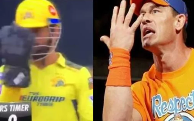 MS Dhoni (left) and John Cena (right)