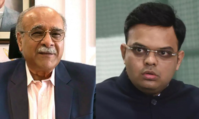 Najam Sethi (left) and Jay Shah (right)