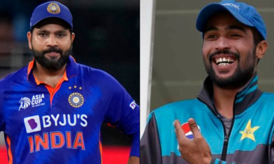 Mohammed Amir and Rohit Sharma